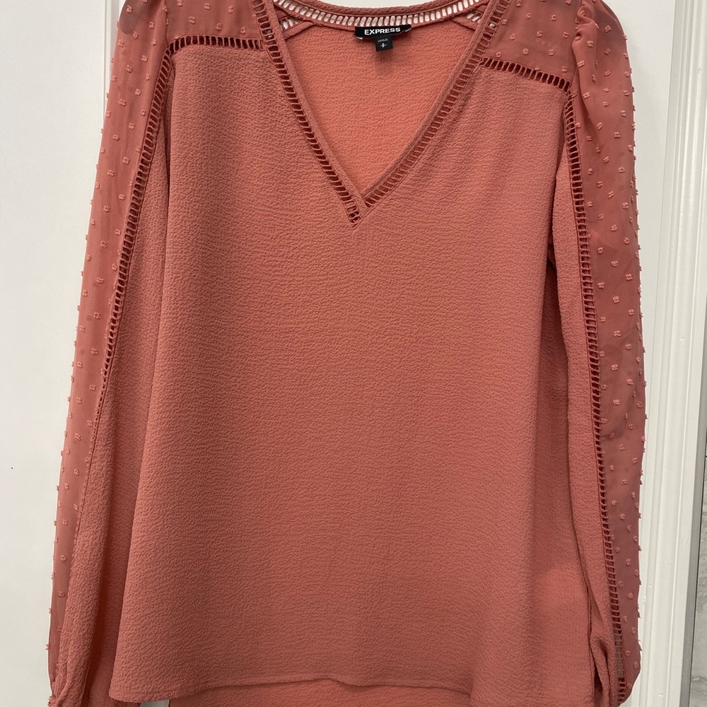 Express Swiss dot blouse